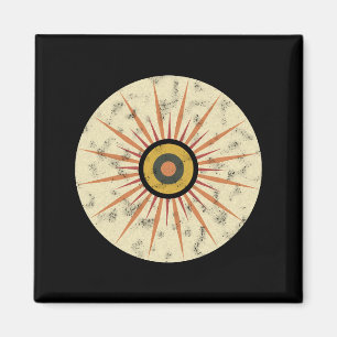 Retro-Boho-Sonnenstrahl-Design Magnet