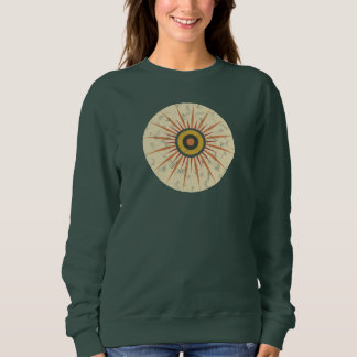 Retro-Boho-Sonnenstrahl-Design Sweatshirt