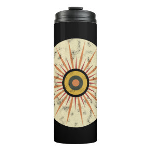Retro-Boho-Sonnenstrahl-Design Thermosbecher