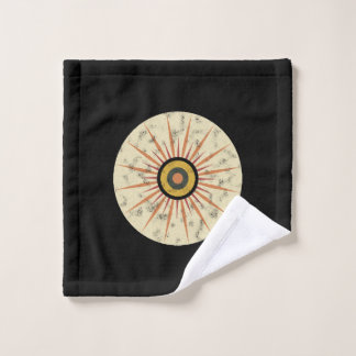 Retro-Boho-Sonnenstrahl-Design Waschlappen
