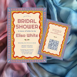 Retro Boho Spaß Handgefertigte INDIVIDUELLE Hochze Begleitkarte