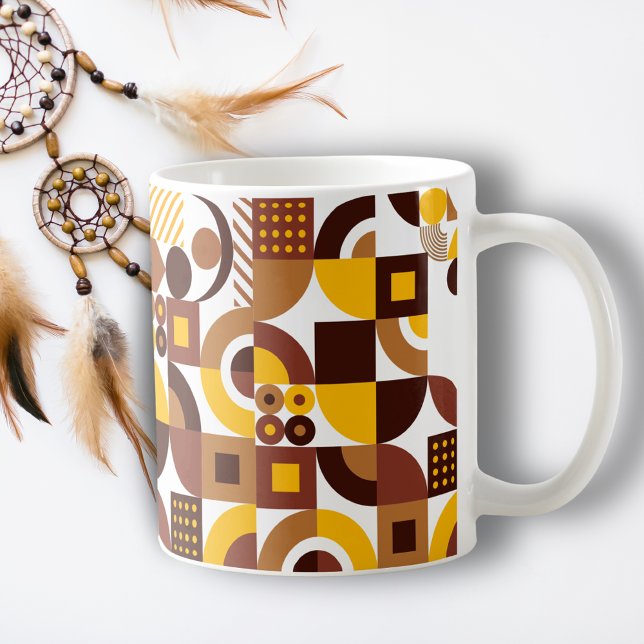 Retro-boho-Stil modern farbenfroh geometrisch Must Kaffeetasse (Von Creator hochgeladen)