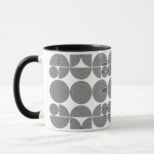 Retro-Boho Stil moderne schwarz geometrische Muste Tasse