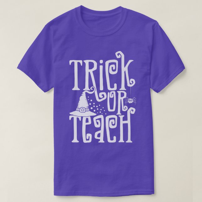 Retro Boho Style Trick oder lehren Funny Teachhall T-Shirt (Design vorne)