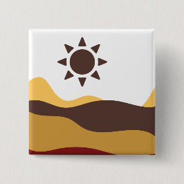 Retro Boho Sun Button