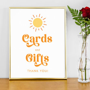 Retro Boho Sun Cards und Geschenke Baby Dusche Sch Poster