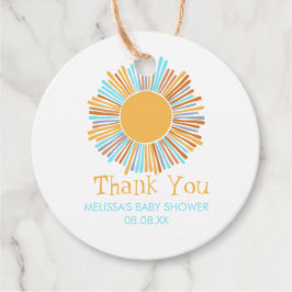Retro Boho Sun kommt hier die Sonne Danke Geschenkanhänger
