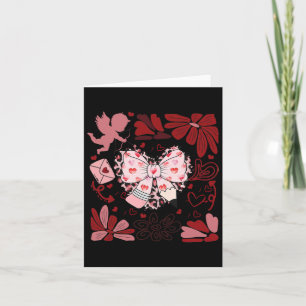 Retro Boho Valentine Bleistift Bow Lehre ist eine Karte