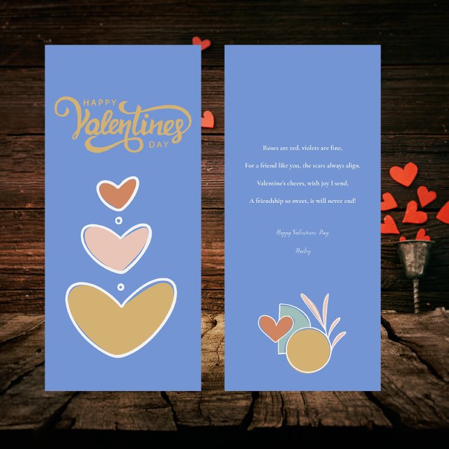 Retro-Boho-Valentinstag-Flachkarte (Von Creator hochgeladen)
