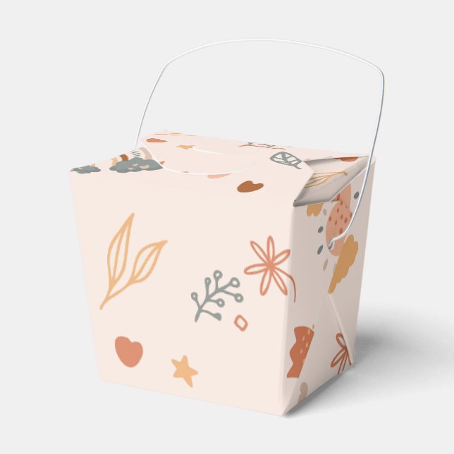 Retro Boho Wasserfarbe Regenbogenneutral Geschenkschachtel (Vorderseite)