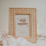 Retro Boho Wedding Tischnummern<br><div class="desc">Dies ist eine Retro-thematische Hochzeitskarte Tischnummer. Bearbeiten Sie die meisten* Formulierungen und Farben auf dieser Retro-Hochzeit laden Sie ein, es zu Ihrem Thema persönlicher Stil zu machen! (die Wörter "Tischnummer" sind nicht bearbeitbar, aber Sie können die Farben ändern!) // Für passende Designs, suchen Sie BIRDIE im Sincerely By Nicole Zazzle...</div>