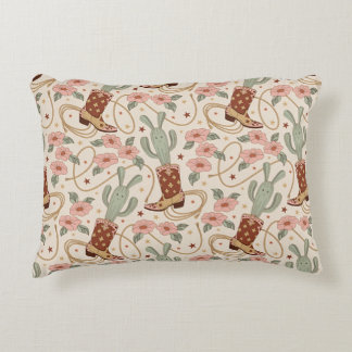 Retro-Boho-Western-Wüsten-Kaktus- und Blumenmuster Dekokissen