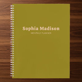 Retro Bold Einfach Grün Rosérosa Notizbuch