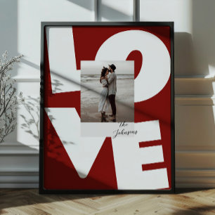 Retro-Bold-Liebes-Wandkunst mit Foto Poster