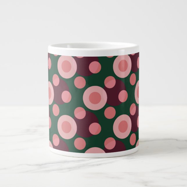 Retro-Bold-Polka-Dot-Muster-Jumbo-Mug Jumbo-Tasse (Vorderseite)