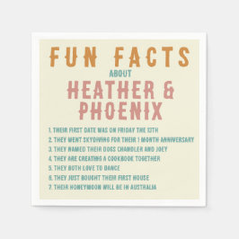 Retro Bold Typografie Bright Custom Fun Fakt Serviette