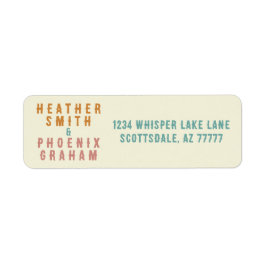 Retro Bold Typografie Bright Custom Wedding