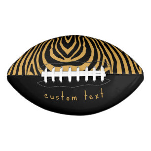 RETRO BOLD WILD TIERE STRIPED DRUCKGOLD BLACK FOOTBALL