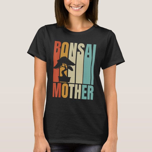 Retro Bonsai Mother   Bonsai Tree T-Shirt (Vorderseite)