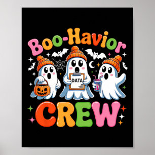 Retro Boo-havior Crew Verhaltensanalyst Halloween Poster