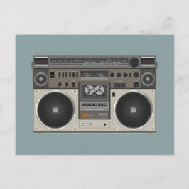 Retro-Boogie-Box für Tape-Player Feiertagspostkarte
