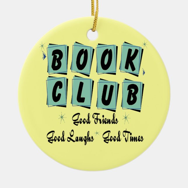 Retro Book Club Ornament - Gute Freunde (Vorne)
