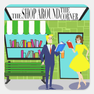 Retro Book Lovers Stickers