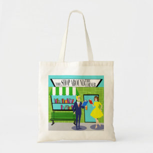 Retro Book Lovers Tote Bag Tragetasche