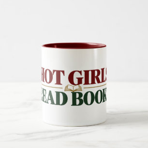 Retro-Bookish-BookTok Trendiger Leser & Bücherli Zweifarbige Tasse