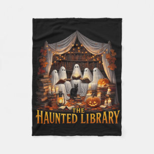 Retro Booklet Hexe Boo Ghost Spuk Bookstore Ha Fleecedecke