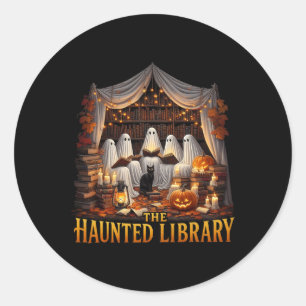 Retro Booklet Hexe Boo Ghost Spuk Bookstore Ha Runder Aufkleber