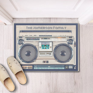 Retro Boombox Beige Fußmatte