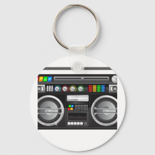 Retro-Boombox-Ghetto-Blaster-Grafik Schlüsselanhänger