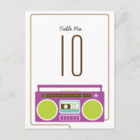 Retro Boombox Indie Mixtape Wedding (Lila/Limon)