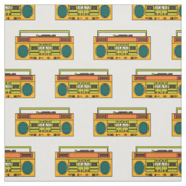 Retro-Boombox-Muster Stoff