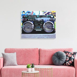 Retro Boombox - Vintage Audio Leinwanddruck