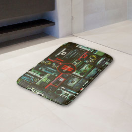 Retro-Boomboxen Badematte