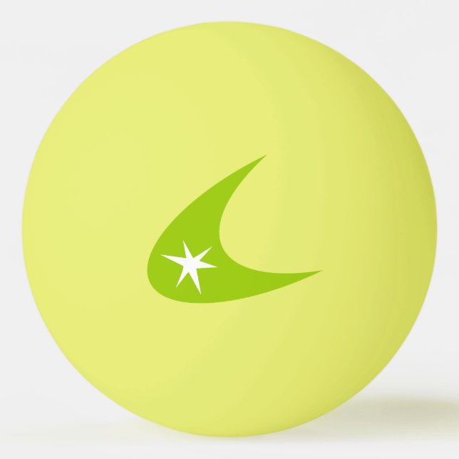 Retro Boomerang Tischtennisball (Vorderseite)