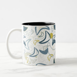 Retro Boomerang! Zweifarbige Tasse