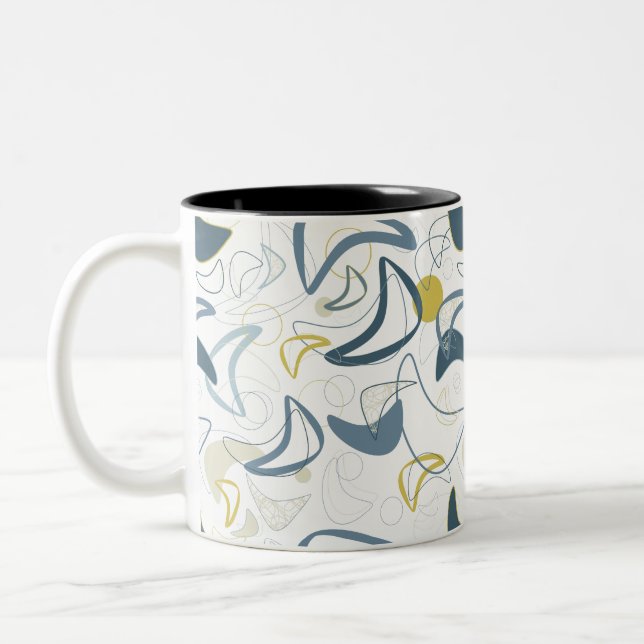 Retro Boomerang! Zweifarbige Tasse (Links)