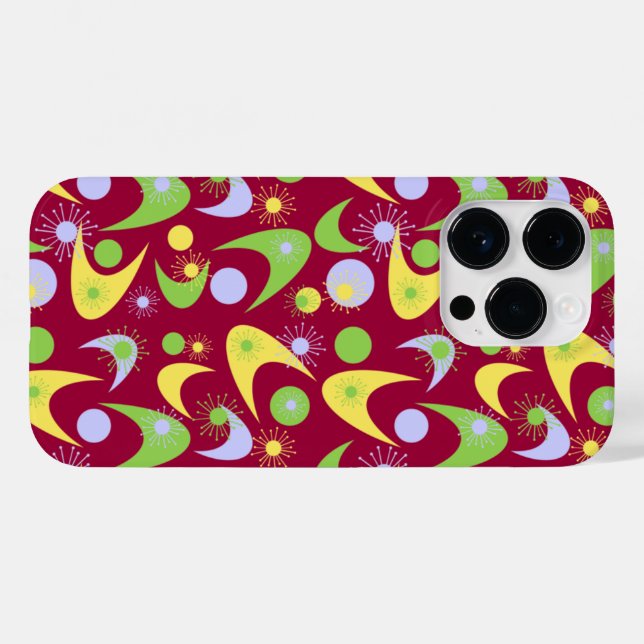 Retro Boomerangs Case-Mate iPhone Hülle (Rückseite (Horizontal))