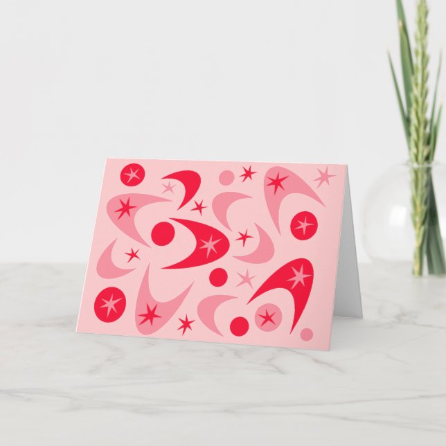 Retro Boomerangs Feiertagskarte (Vorderseite)