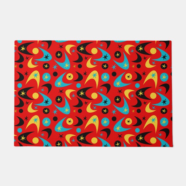 Retro Boomerangs Fußmatte (Vorderseite)