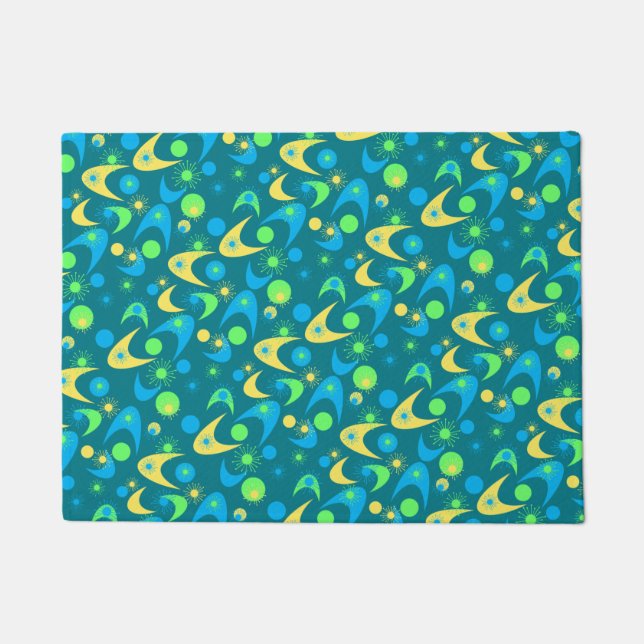 Retro Boomerangs Fußmatte (Vorderseite)