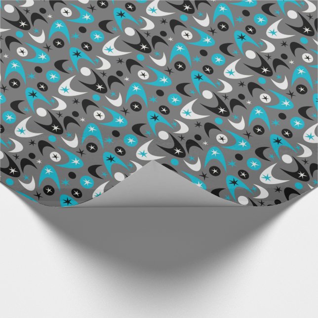 Retro Boomerangs Geschenkpapier (Ecke)