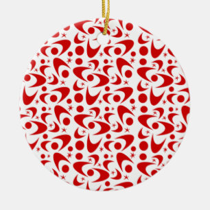 Retro Boomerangs Keramik Ornament