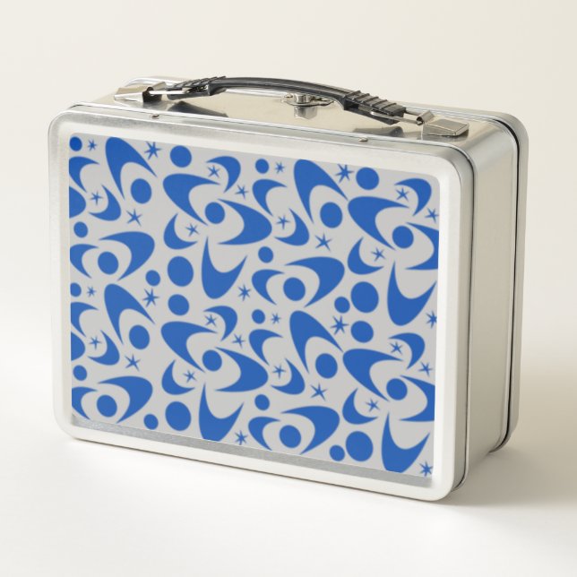 Retro Boomerangs Metal Lunch Box (Rückseite)