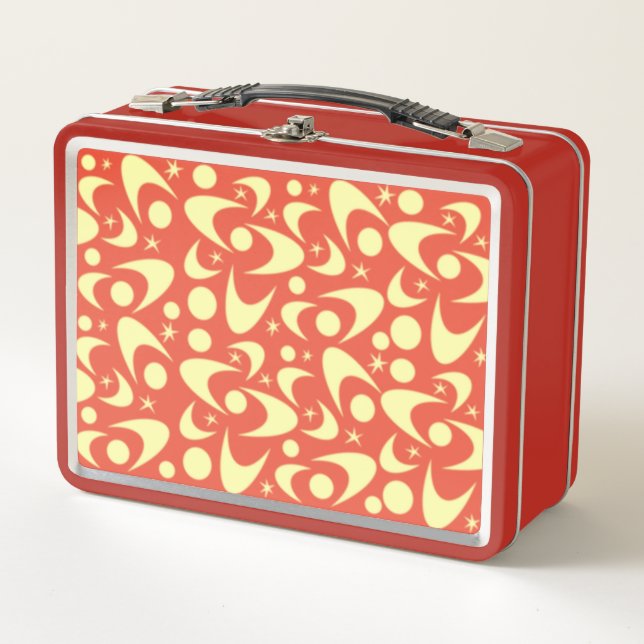Retro Boomerangs Metal Lunch Box (Vorderseite)