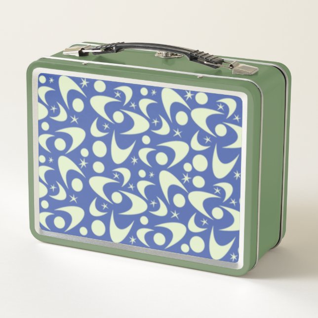 Retro Boomerangs Metal Lunch Box (Rückseite)