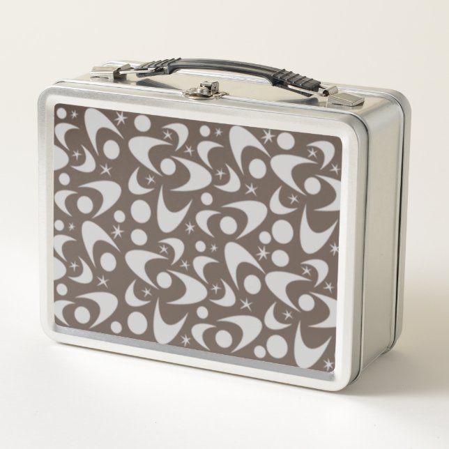 Retro Boomerangs Metal Lunch Box (Vorderseite)
